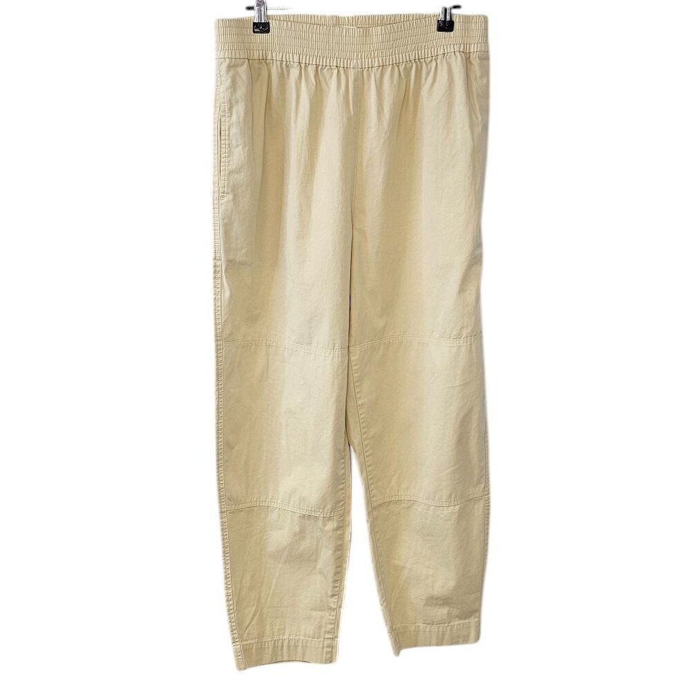 Aritzia Wilfred Free Trail Pant, High Rise, Stretch Waist, Cotton, Cream, Size M